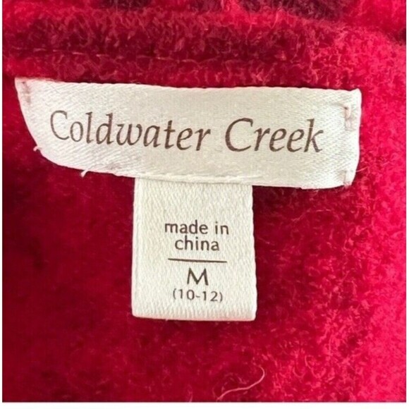 Coldwater Creek Women Red 100% Wool Three Button Front Sweater Vest - Picture 4 of 6